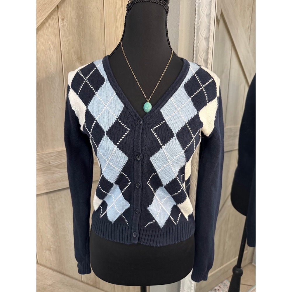 Brandy Melville "Elizabeth" Argyle Cardigan 💙